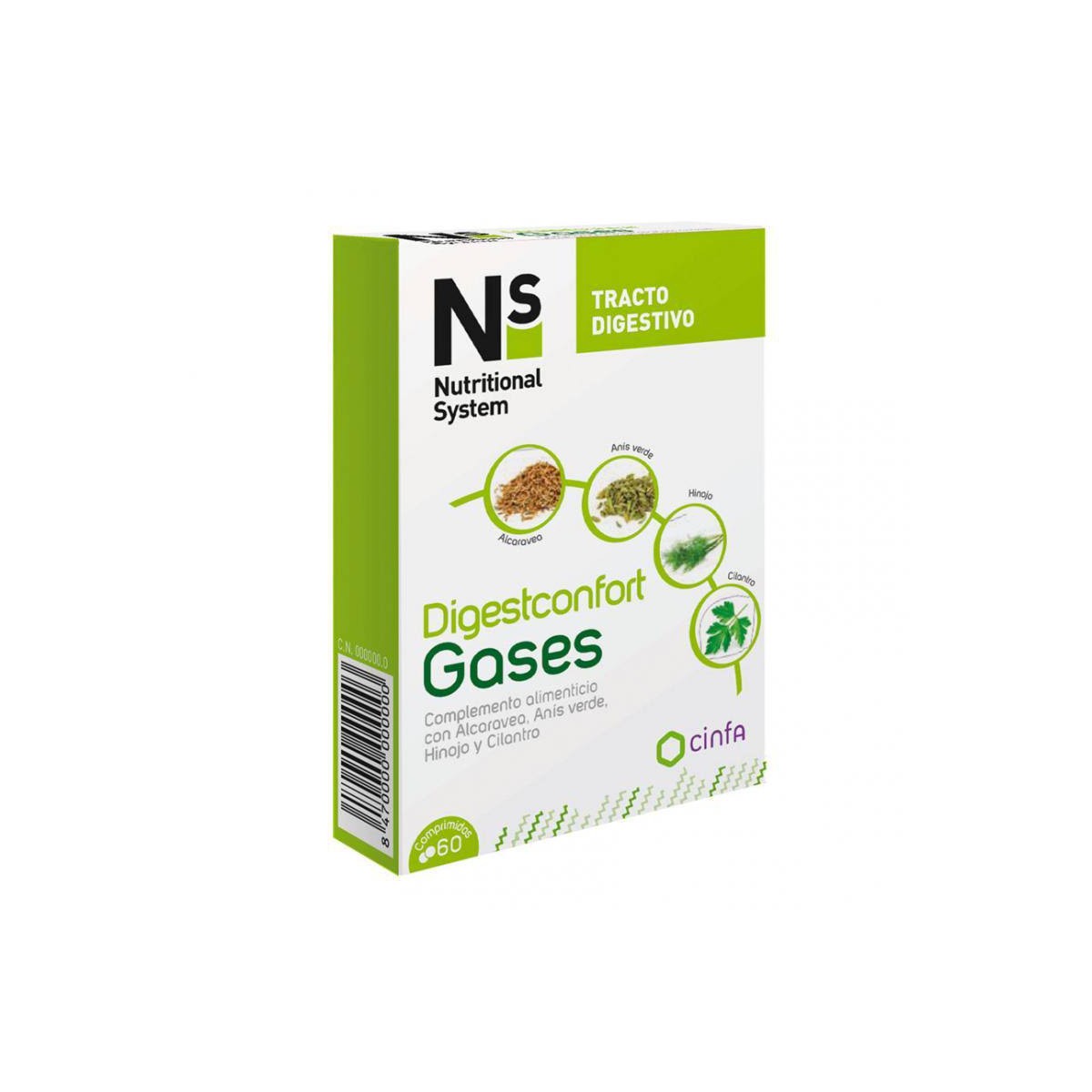 ns digestconfort gases 60 comprimidos