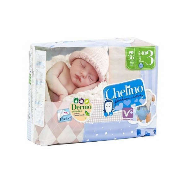 panal chelino fashionlove talla 3 4 10 kg 36 unds