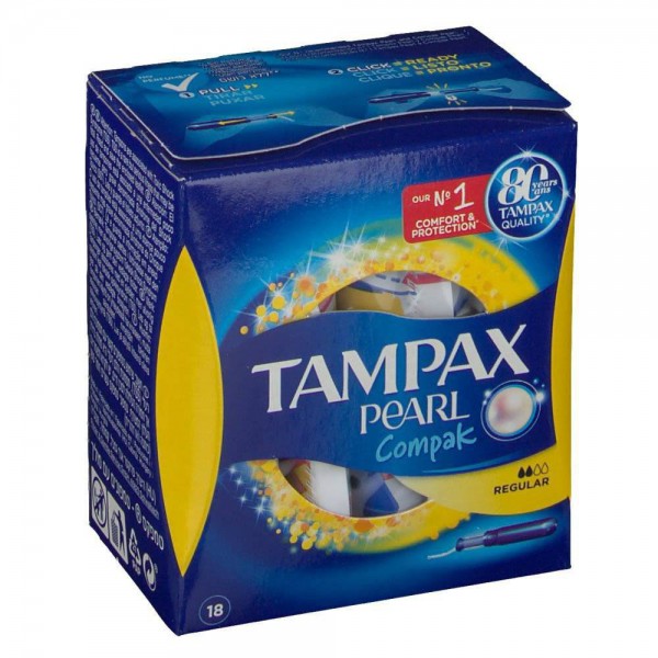 tampax compak pearl regular 18 tampones