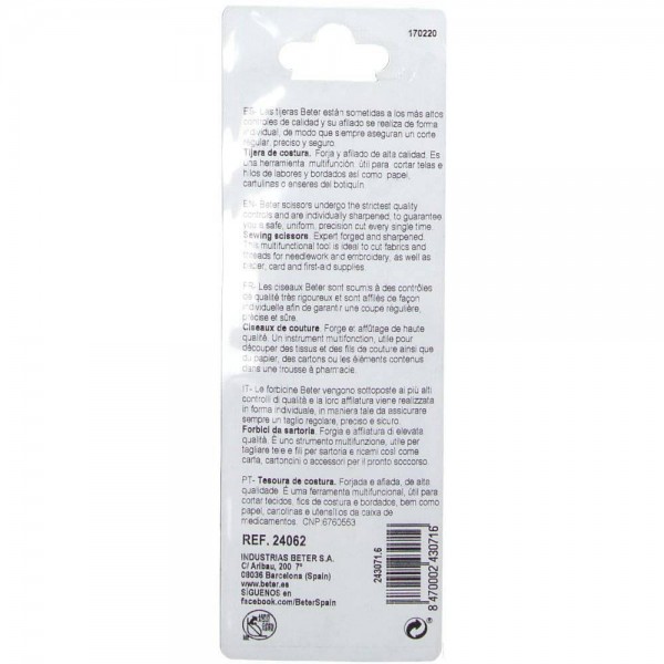 beter tijera botiquin recta