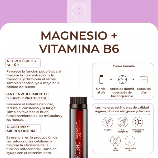 MAGNESIO + VITAMINA B6 KOBHO