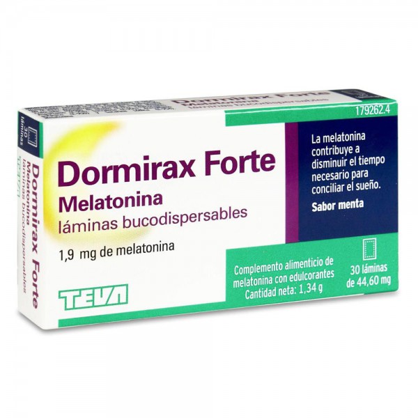 dormirax forte melatonina lamina bucodispersable 190 mg 30 laminas